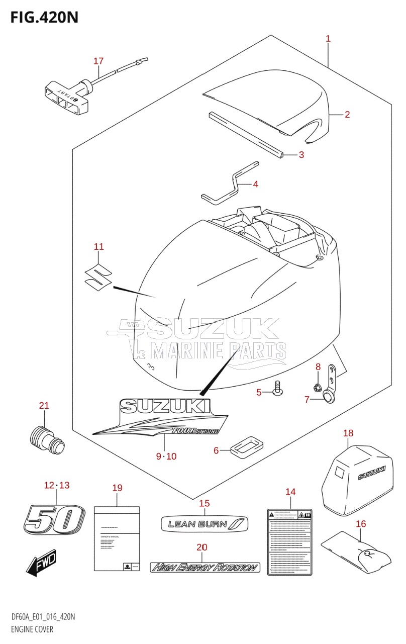 ENGINE COVER (DF50AVT:E01)