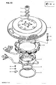 DT75 From 07501-504157 ()  1985 drawing MAGNETO