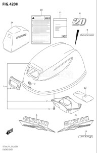 02002F-510001 (2005) 20hp P01-Gen. Export 1 (DF20A  DF20AR  DF20AT  DF20ATH) DF20A drawing ENGINE COVER (DF20A:P40)
