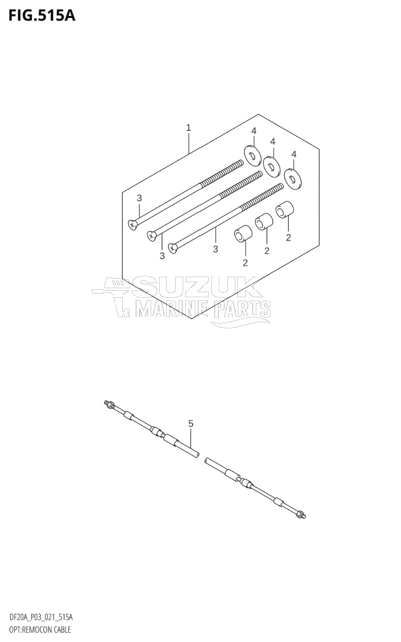 OPT:REMOCON CABLE (DF9.9B,DF9.9BT,DF15A,DF20A,DF20AT)