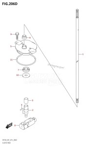 DF250Z From 25003Z-510001 (E40)  2015 drawing CLUTCH ROD (DF200Z:E40)