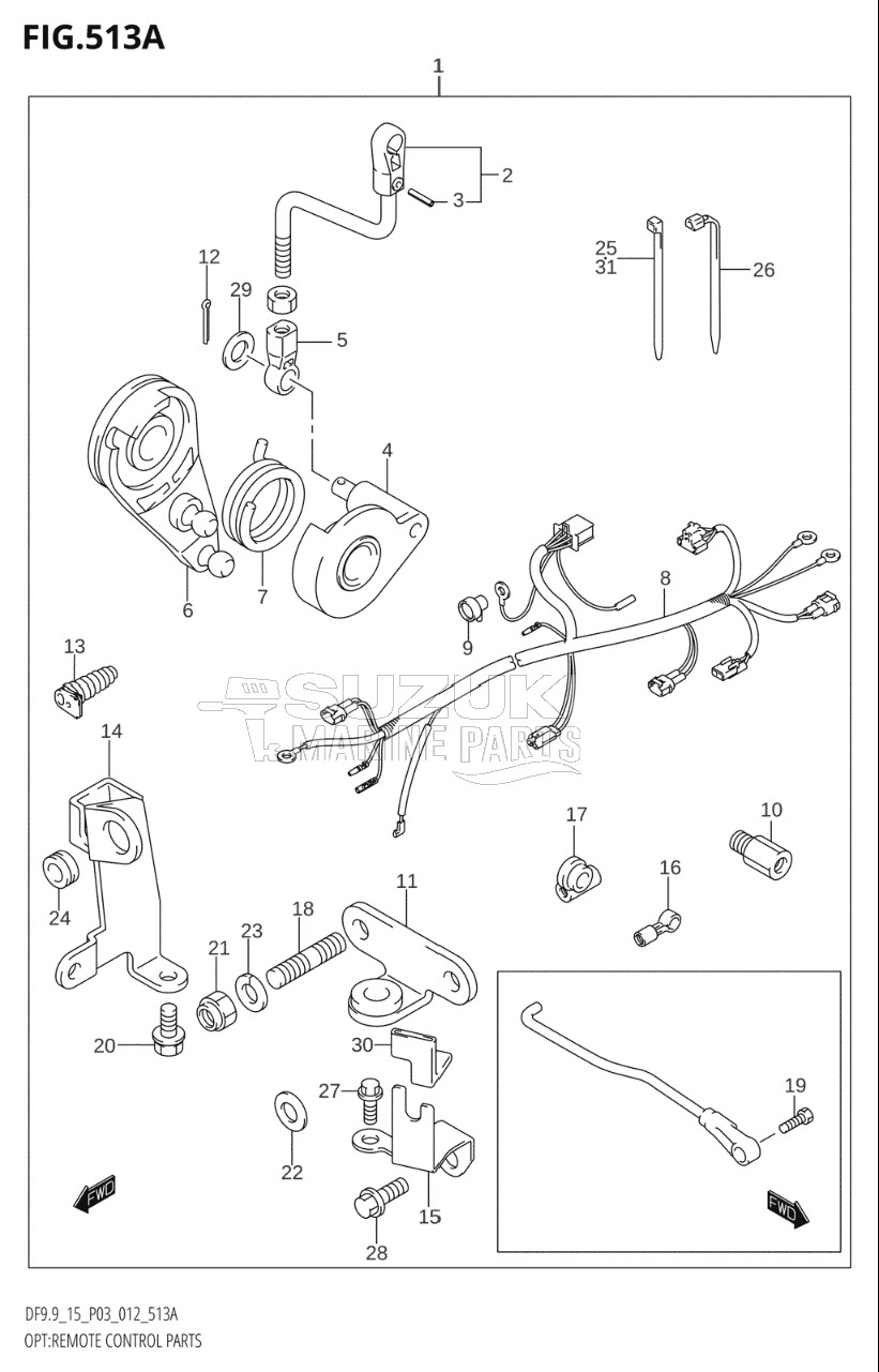 OPT:REMOTE CONTROL PARTS (DF9.9TH:P03)