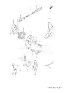 DT30C From 03003-651001 ()  1996 drawing THROTTLE CONTROL