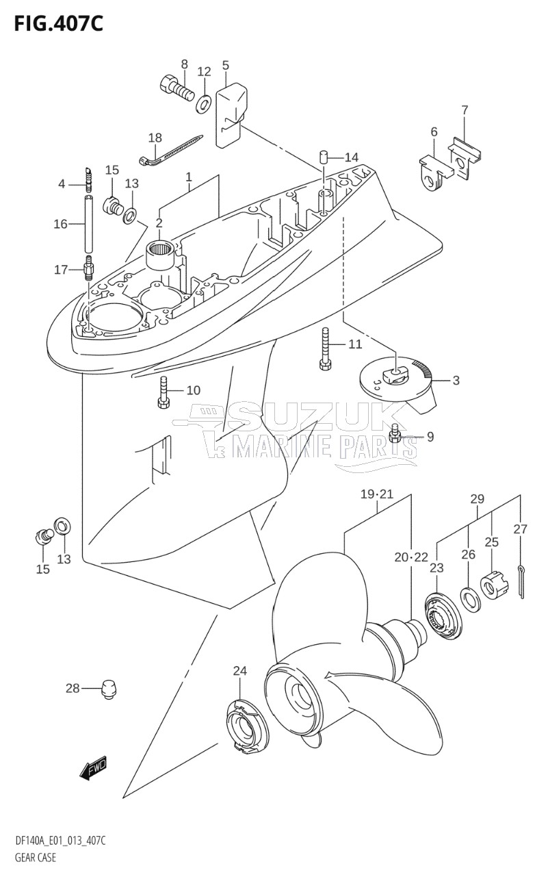 GEAR CASE (DF140AZ:E01)