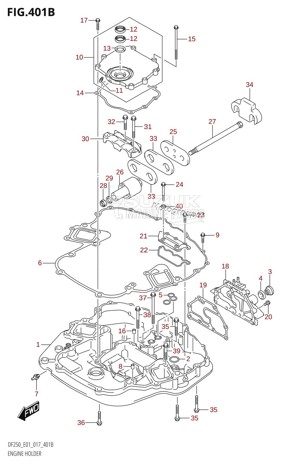 ENGINE HOLDER (DF200T:E40)