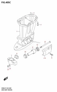 DF60A From 06003F-240001 (E11 E40)  2022 drawing DRIVE SHAFT HOUSING (DF40AST:E34)