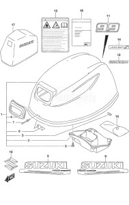 Outboard DF 20A drawing Engine Cover