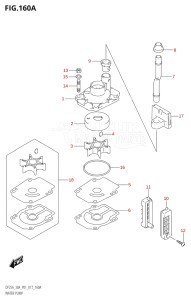 02504F-710001 (2017) 25hp P01-Gen. Export 1 (DF25A  DF25AR  DF25AT  DF25ATH) DF25A drawing WATER PUMP (DF25A:P01)