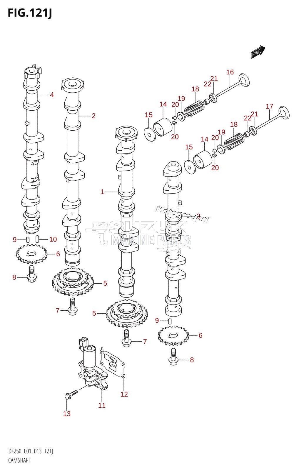 CAMSHAFT (DF250T:E01)