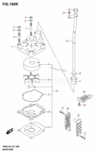 DF50A From 05003F-210001 (E01)  2012 drawing WATER PUMP (DF60ATH:E01)