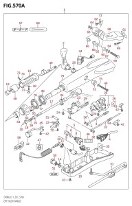 DF70A From 07003F-240001 (E11 E40)  2022 drawing OPT:TILLER HANDLE (DF70A,DF80A,DF90A,DF100B)