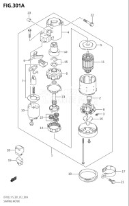 11502F-210001 (2012) 115hp E01 E40-Gen. Export 1 - Costa Rica (DF115T) DF115T drawing STARTING MOTOR