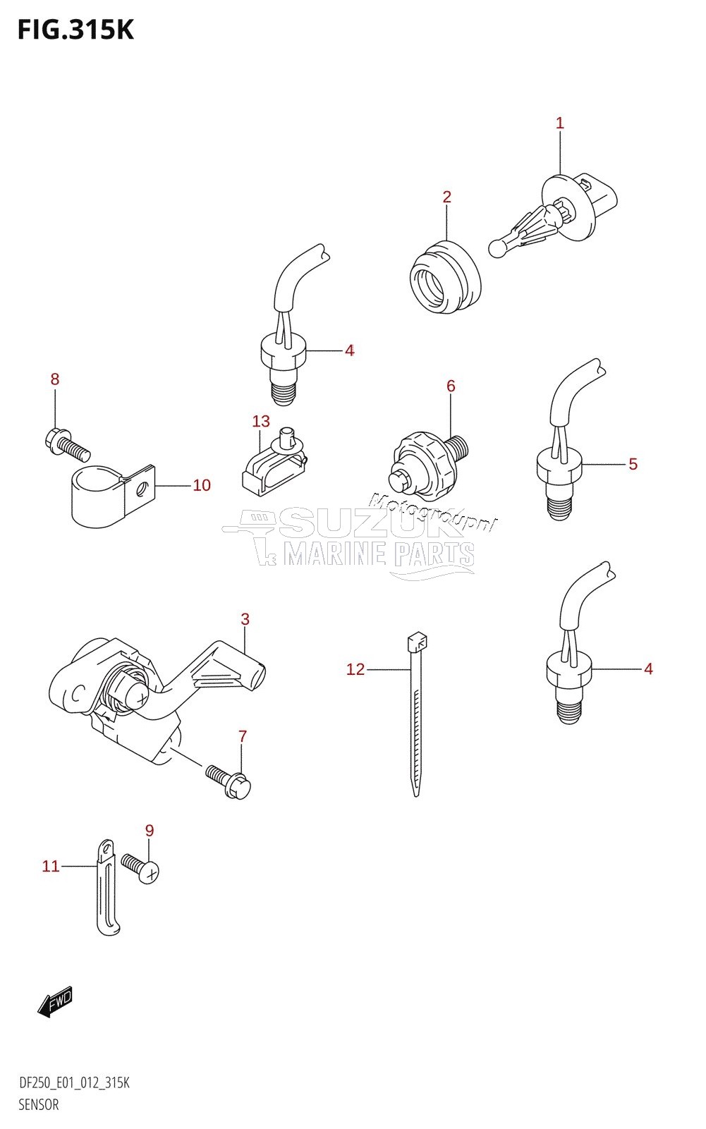 SENSOR (DF250T:E40)