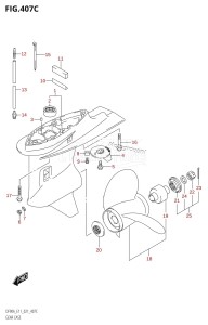 DF80A From 08002F-140001 (E01 E40)  2021 drawing GEAR CASE ((DF70ATH,DF90ATH):E01:020)