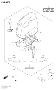 DF175AZ From 17503Z-910001 (E03)  2019 drawing ENGINE COVER (DF150AT)