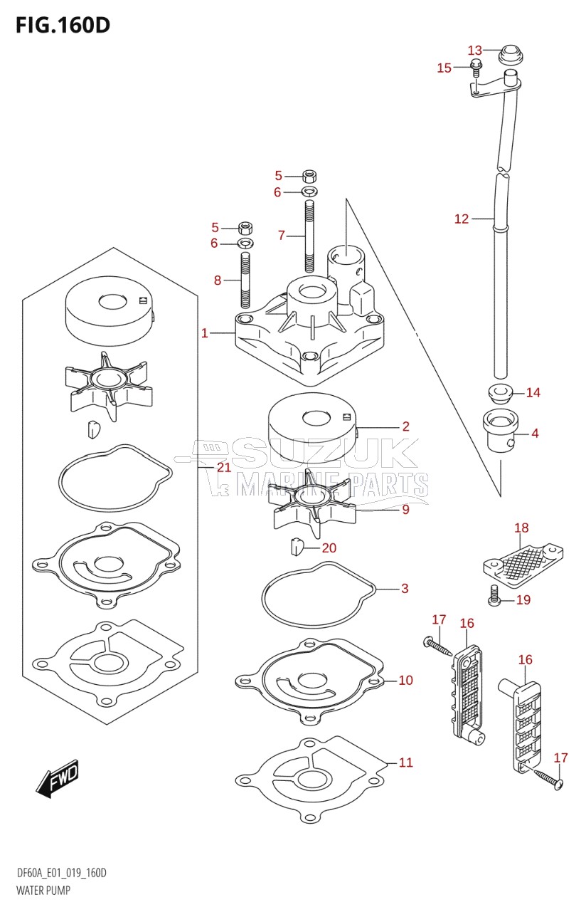 WATER PUMP (DF60A:E40,DF60AQH:E40,DF60ATH:E40)