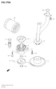 10003F-310001 (2013) 100hp E01 E40-Gen. Export 1 - Costa Rica (DF100AT) DF100A drawing OIL PUMP