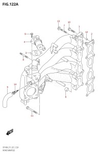 DF115AZ From 11503Z-140001 (E11 E40)  2021 drawing INTAKE MANIFOLD