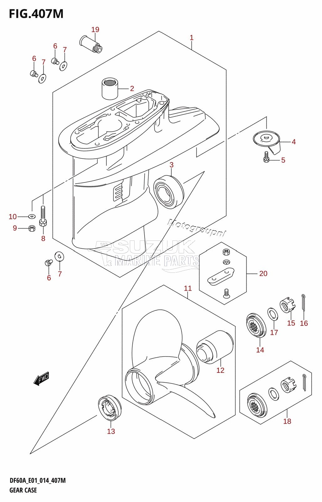 GEAR CASE (DF60ATH:E40)