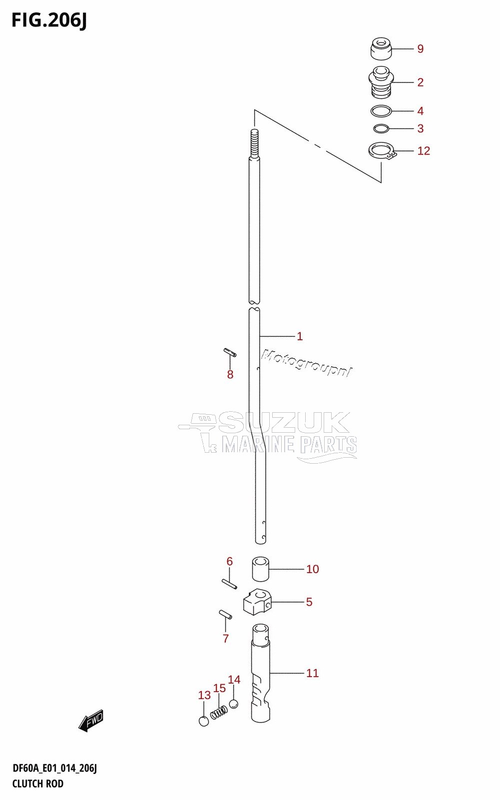 CLUTCH ROD (DF60AQH:E01)