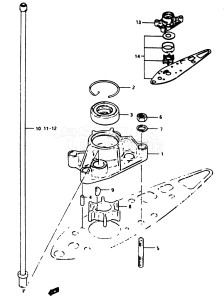 DT4 From d-10001 ()  1983 drawing WATER PUMP