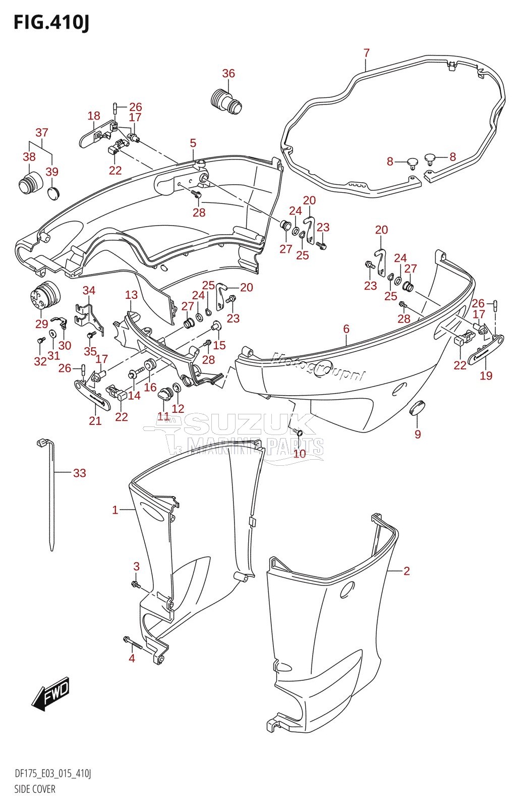 SIDE COVER (DF150ST:E03)