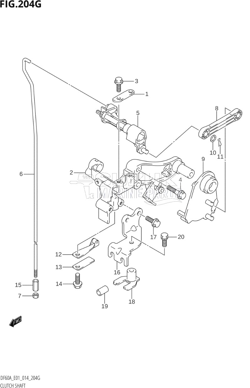 CLUTCH SHAFT (DF60A:E01)