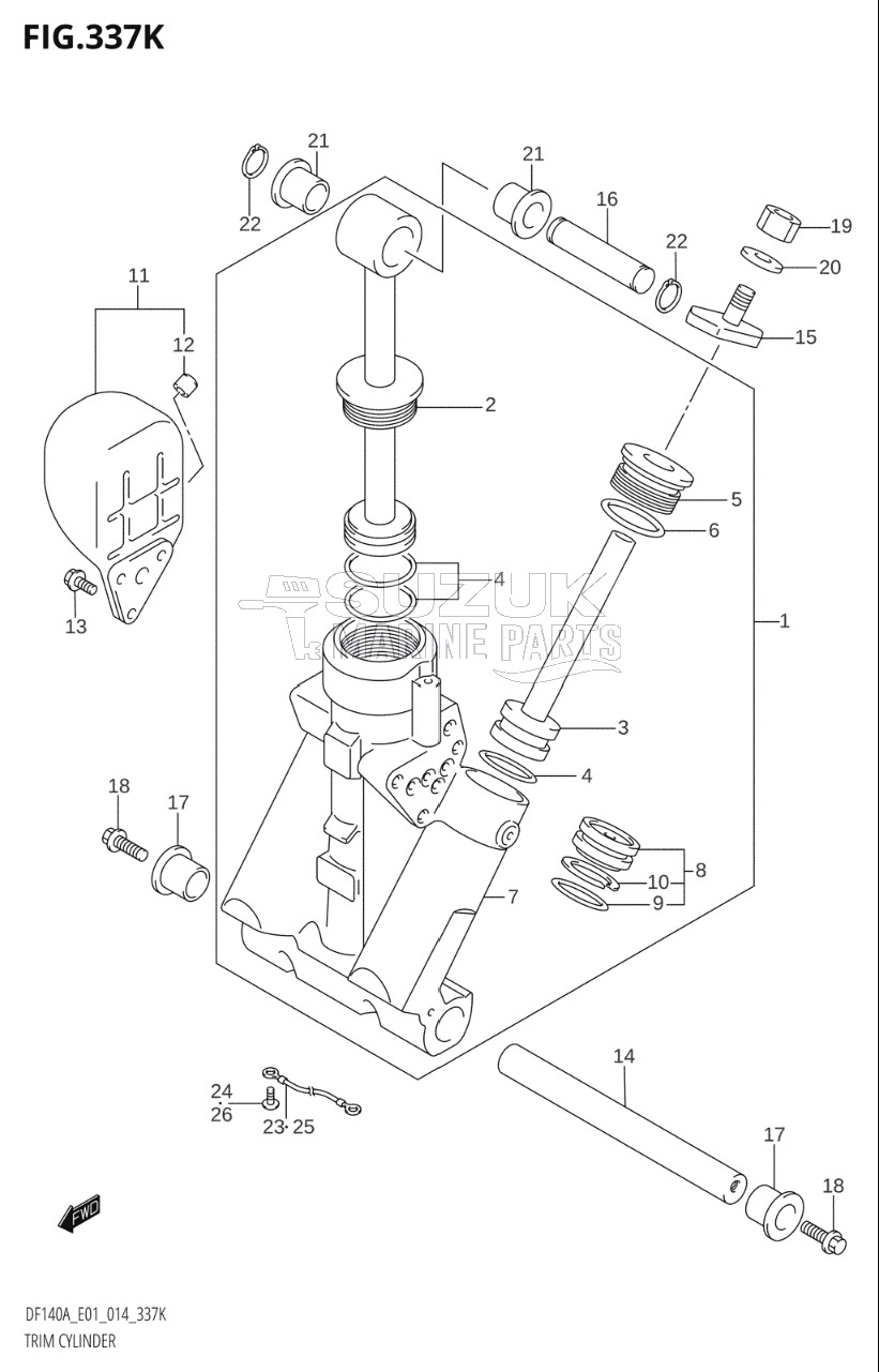 TRIM CYLINDER (DF140AZ:E40)