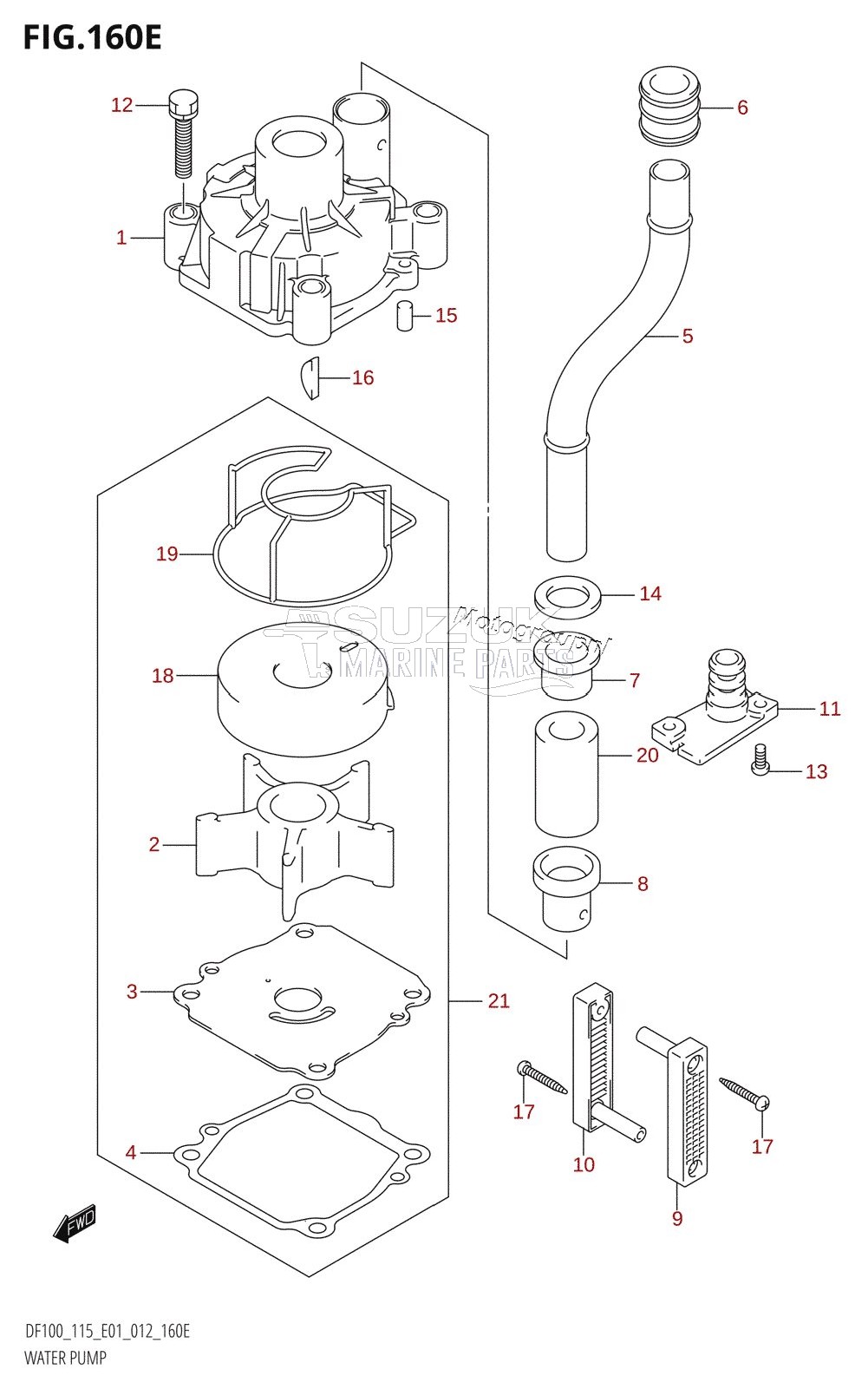 WATER PUMP (DF115Z:E01)