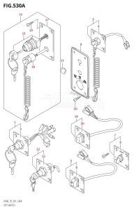 DF70 From 07001F-421001 (E01 E40)  2004 drawing OPT:SWITCH (W,X,Y,K1,K2,K3,K4)