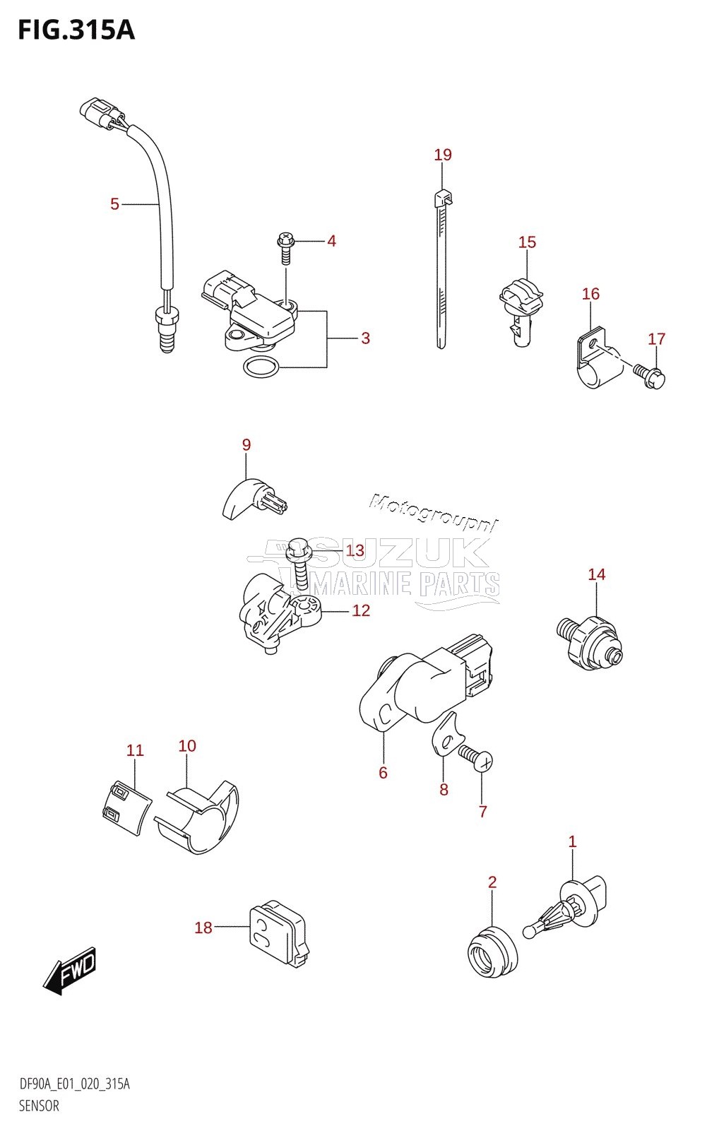 SENSOR (DF70A,DF70ATH,DF80A,DF90A,DF90ATH)