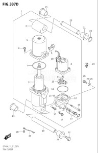 11503F-710001 (2017) 115hp E11 E40-Gen. Export 1-and 2 (DF115AT) DF115A drawing TRIM CYLINDER (DF115AZ:E11)