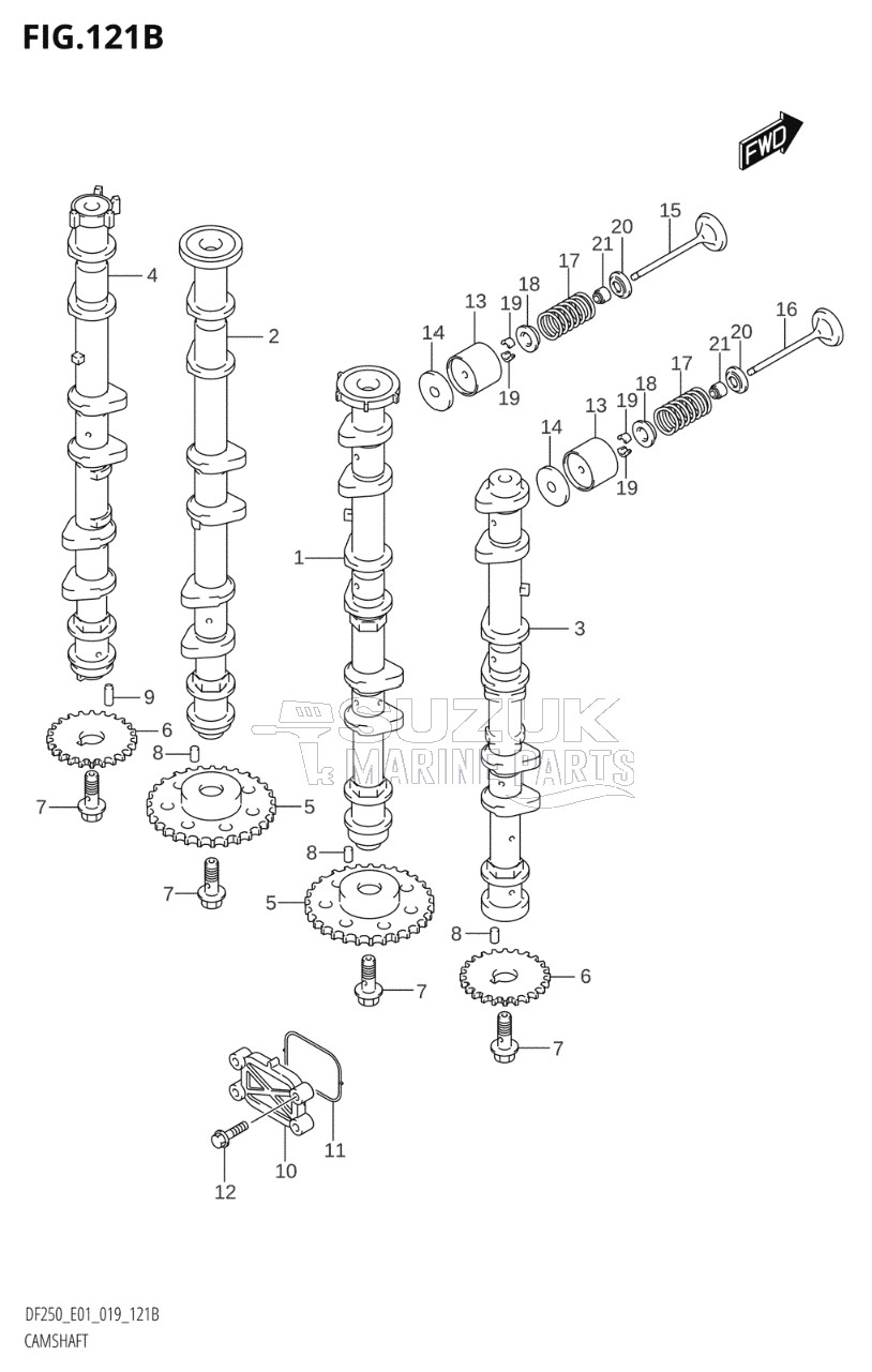 CAMSHAFT (DF225T,DF225Z)