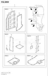 11502F-210001 (2012) 115hp E01 E40-Gen. Export 1 - Costa Rica (DF115T) DF115T drawing OPT:GASKET SET (DF115Z:E01)