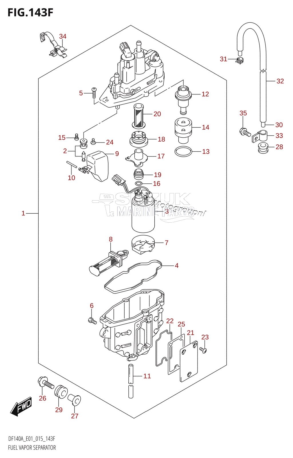 FUEL VAPOR SEPARATOR (DF140AT:E01)