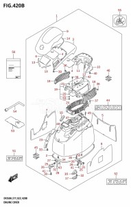 DF350A From 35001F-040001 (E01 E03  -)  2020 drawing ENGINE COVER (DF325A)