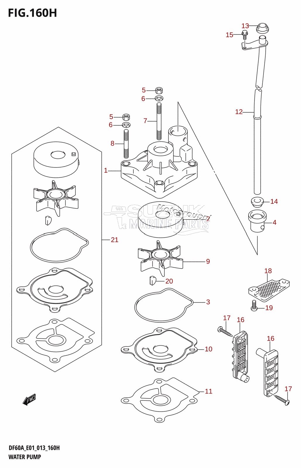 WATER PUMP (DF60A:E40)