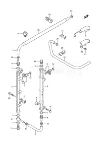 Outboard DF 225 drawing Fuel Injector