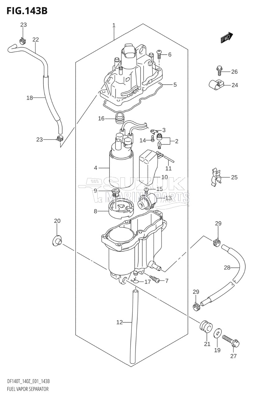 FUEL VAPOR SEPARATOR (DF140WT,DF140WZ)