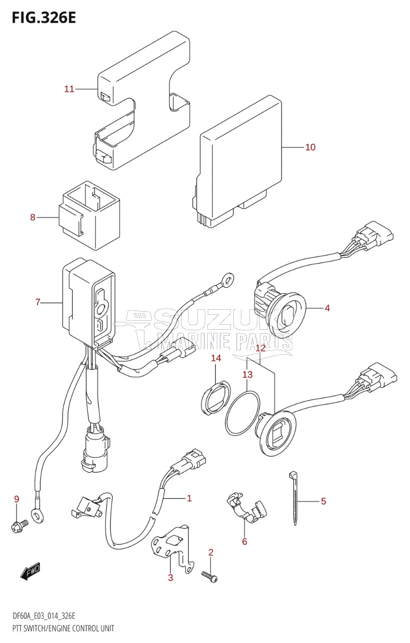 PTT SWITCH / ENGINE CONTROL UNIT (DF60AVT)