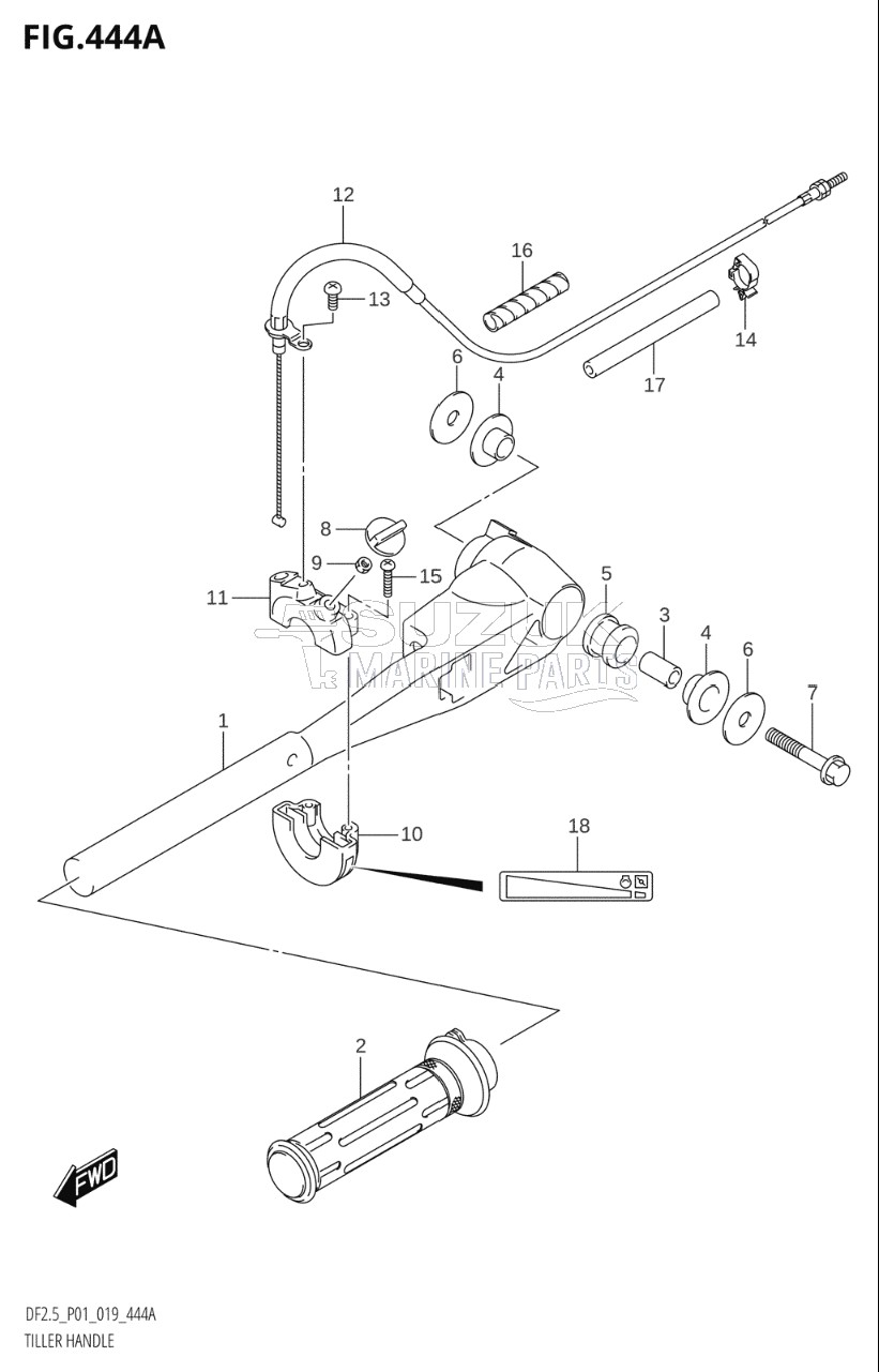 TILLER HANDLE