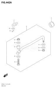 09003F-140001 (2021) 90hp E11 E40-Gen. Export 1-and 2 (DF90ATH    DF90AWQH  DF90AWQH   DF90AWQH    DF90AWQH) DF90A drawing DRAG LINK (SEE NOTE)