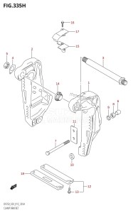 DF250Z From 25003Z-310001 (E03)  2013 drawing CLAMP BRACKET (DF250ST:E03:L-TRANSOM)