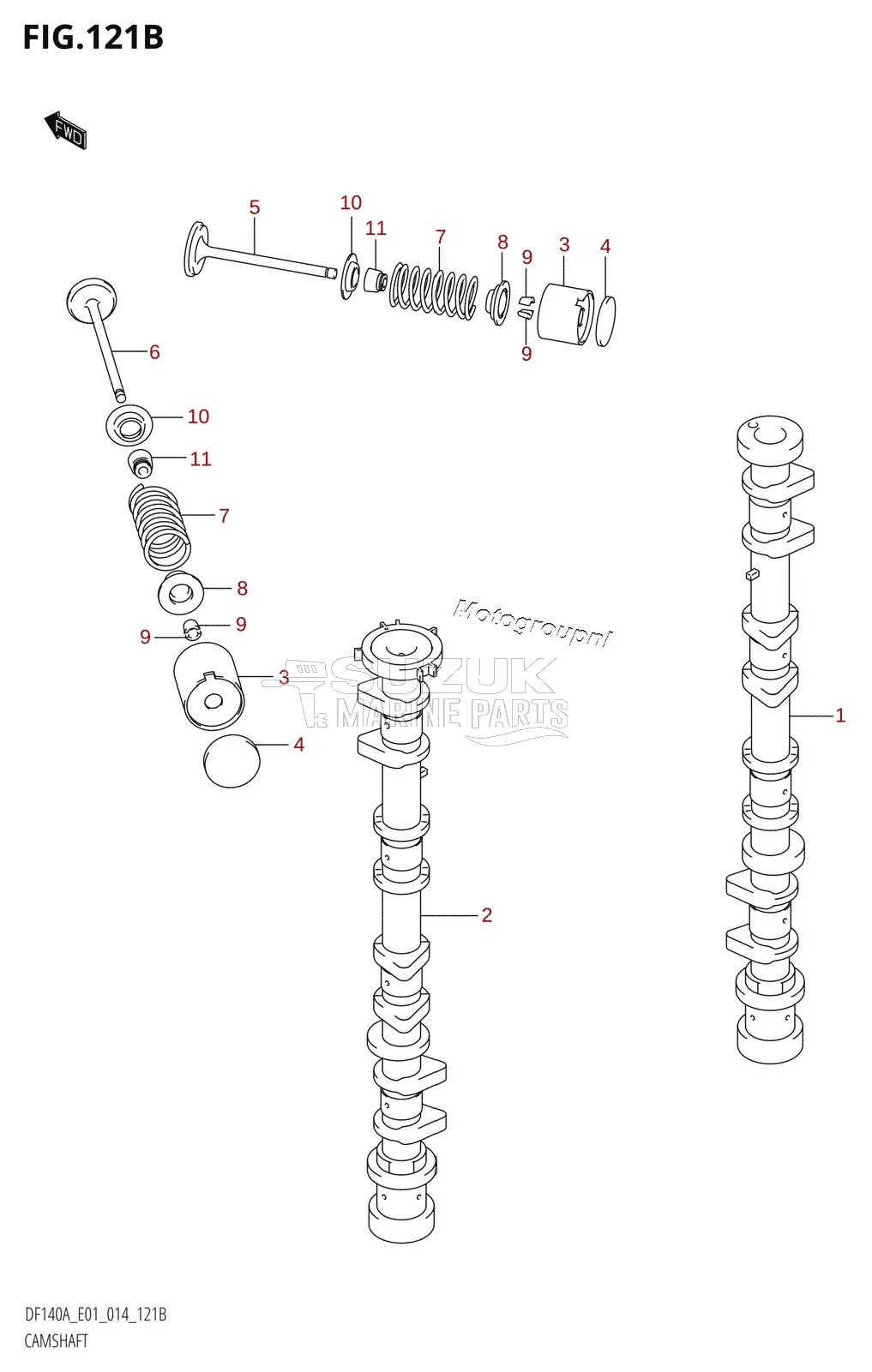 CAMSHAFT (DF100AT:E40)