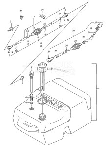 DT85T From 8501-751001 ()  1997 drawing FUEL TANK (PLASTIC)