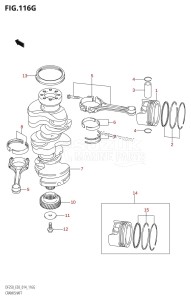 DF250Z From 25003Z-410001 (E03)  2014 drawing CRANKSHAFT (DF250ST:E03)