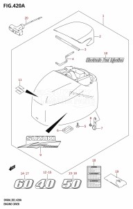 DF50A From 05003F-110001 (E03)  2011 drawing ENGINE COVER