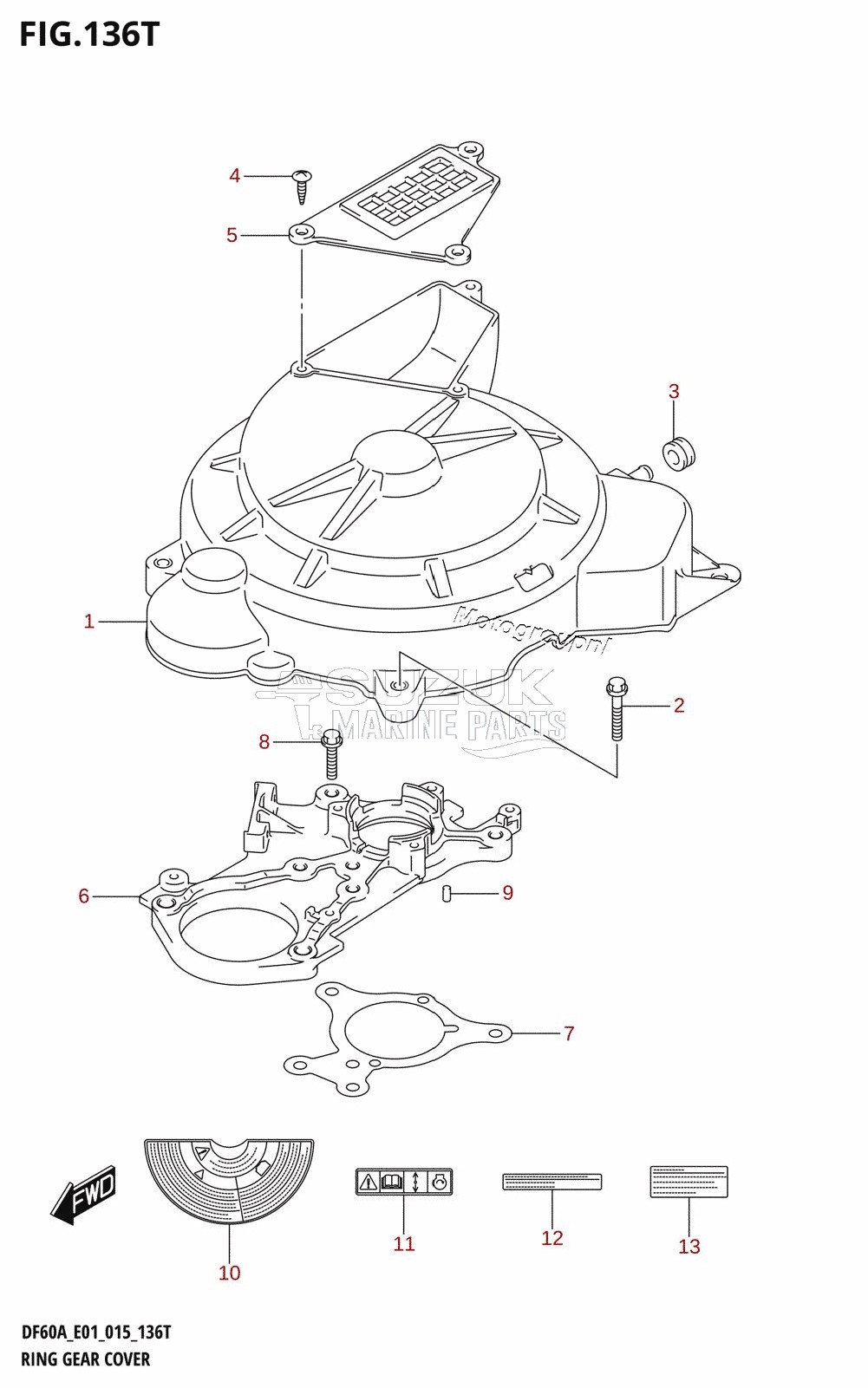 RING GEAR COVER (DF60AVTH:E01)