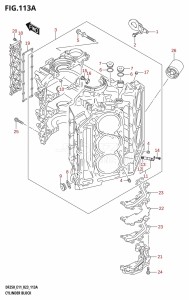 DF200Z From 20002Z-340001 (E01 E40)  2023 drawing CYLINDER BLOCK (DF200T,DF200Z,DF225T,DF225Z,DF250T,DF250Z)