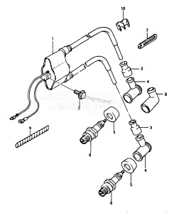 DT50 From 05001k-601361 till 601714 ()  1986 drawing IGNITION COIL